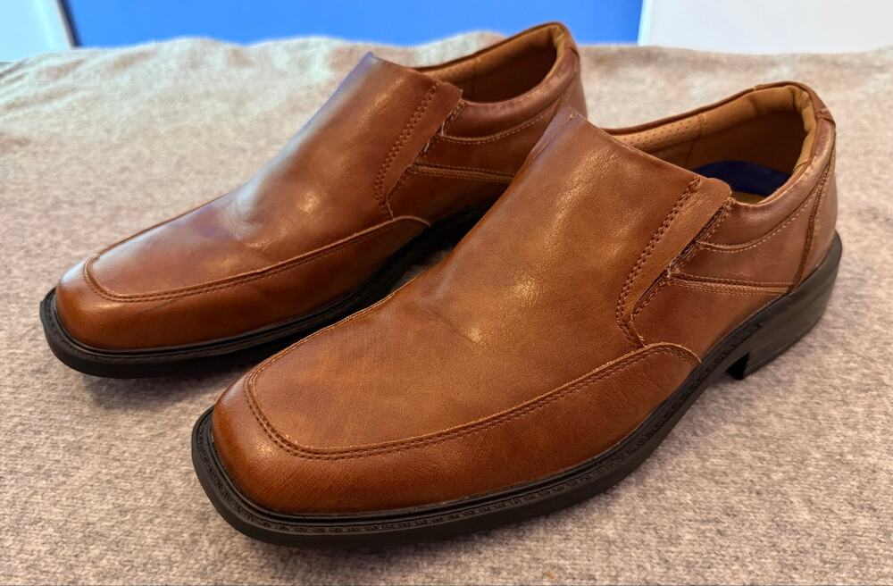 Borelli Trenton Mens Size 8M Brown Slip On Loafers Dress Shoes
